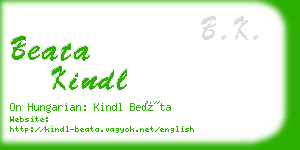 beata kindl business card